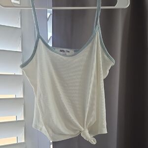 Double Zero Cream and Blue Camisole